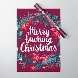 Merry F*cking Christmas – Maroon Wrapping Paper