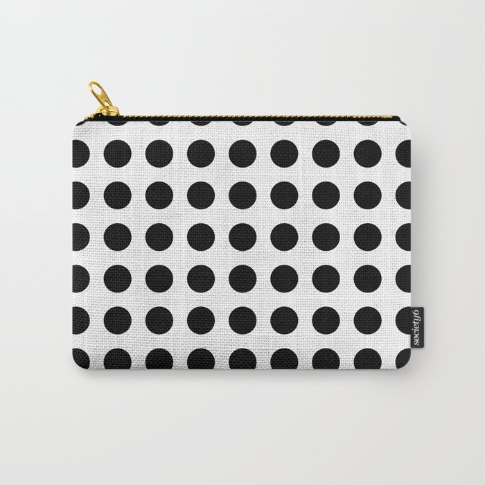 Simply Polka Dots in Midnight Black Carry-All Pouch