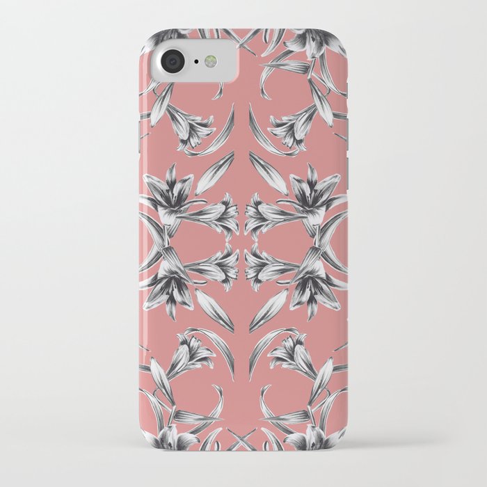 Lilium floral mirror iPhone Case