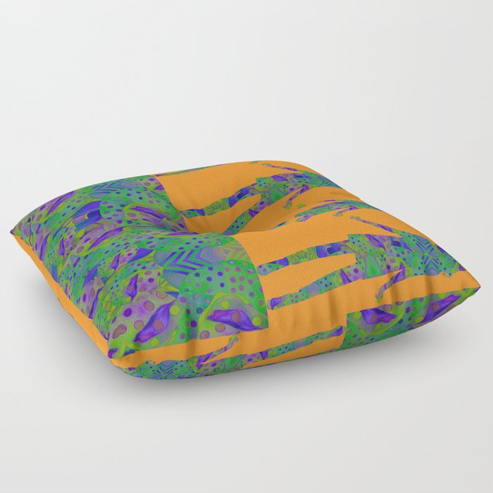 "Be yourself (Pop Fantasy Colorful Woman)" Floor Pillow