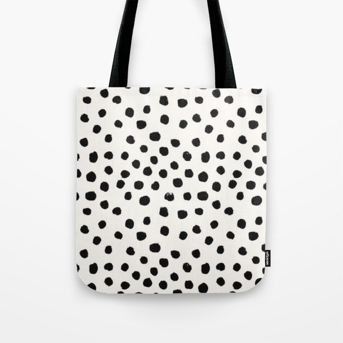 polka dot tote bag