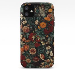 EXOTIC GARDEN - NIGHT XXI iPhone Case | Curated, Garden, Tropical, Night, Leaf, Exotic, Botanical, Homedecor, Rose, Retro 