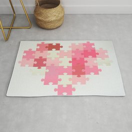 Puzzled Heart Rug