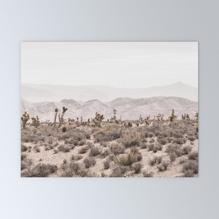 Sierra Nevada Mojave Desert Landscape Blush Cactus Mountain Range Las Vegas Photography Mini Art Print By Palmtreeprints Society6