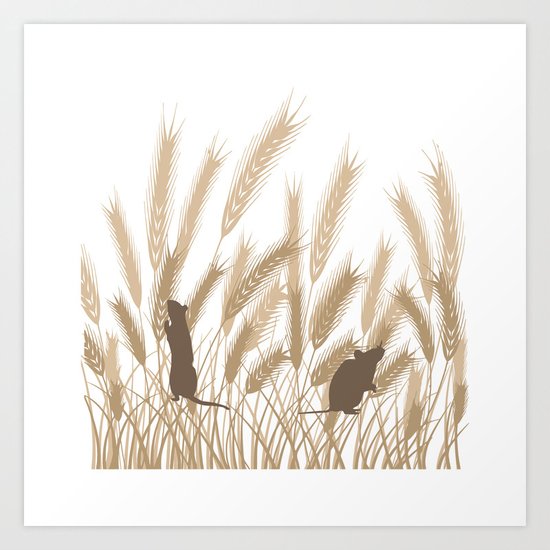 Mice In The Grain No. 2 Art Print