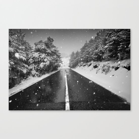 "The road". Bw Canvas Print