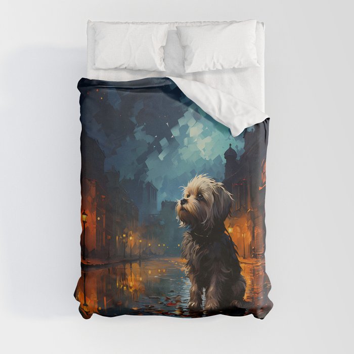 Paws in Puddles II Duvet Cover