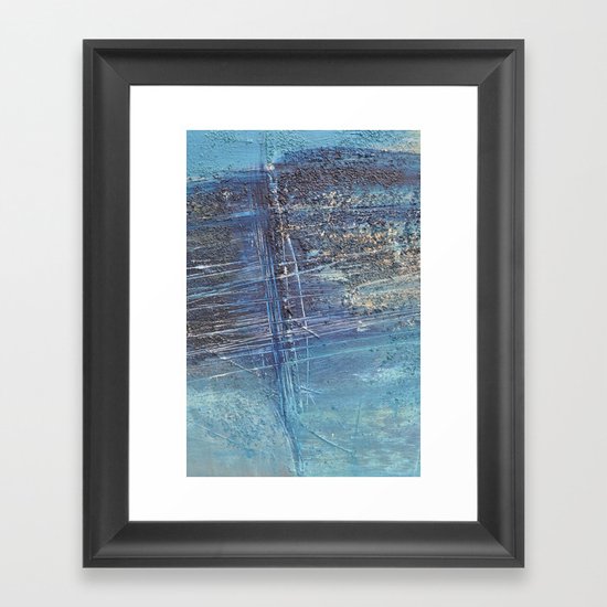 blue green abstract Framed Art Print