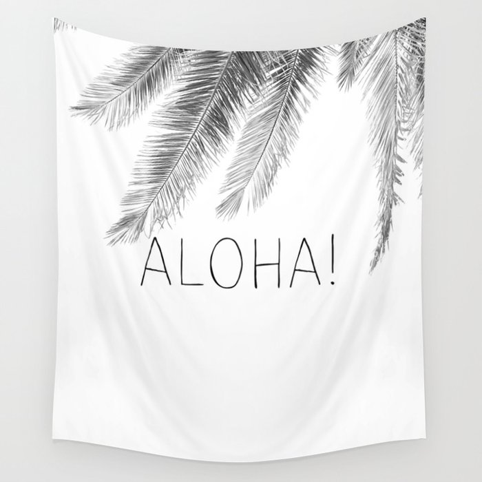 Aloha Palm Tree Wall Tapestry