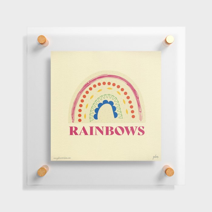 Rainbow in sunshine Floating Acrylic Print
