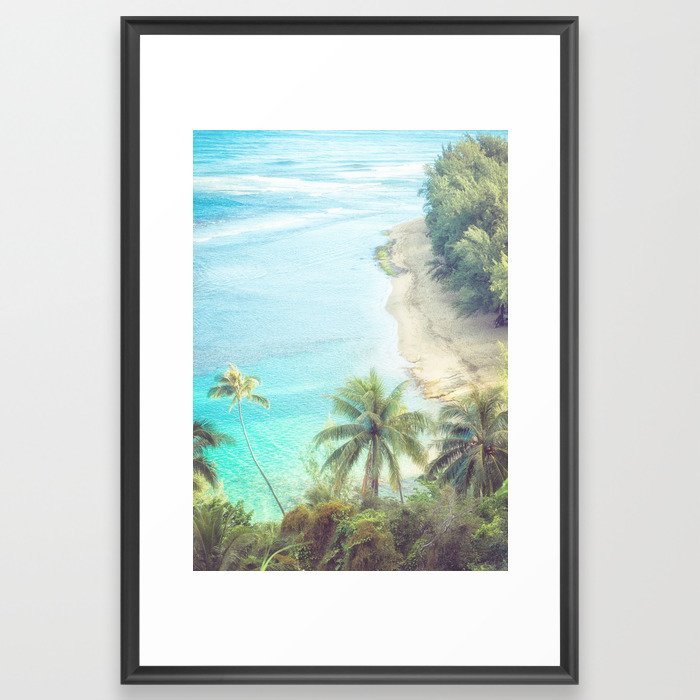 Dreamy Beach Portrait Framed Art Print