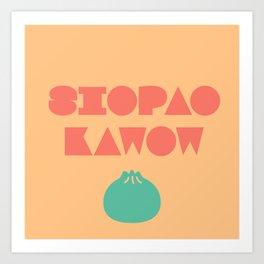 Siopao Kawow Geometric Type Art Print