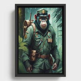 Ape dressed as a Forest Ranger No.1 Framed Canvas
