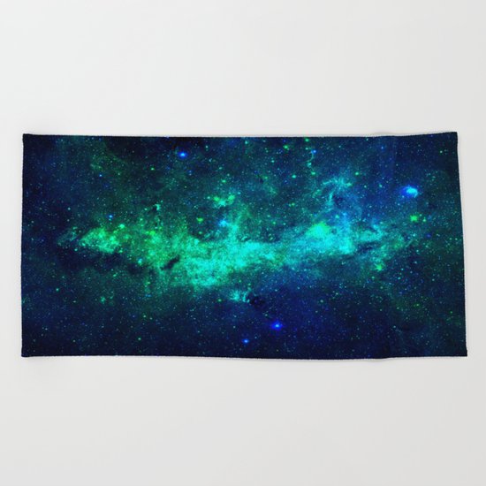 Bright Nebula Beach Towel