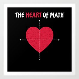 The Heart Of Math Valentine's Day Math Art Print