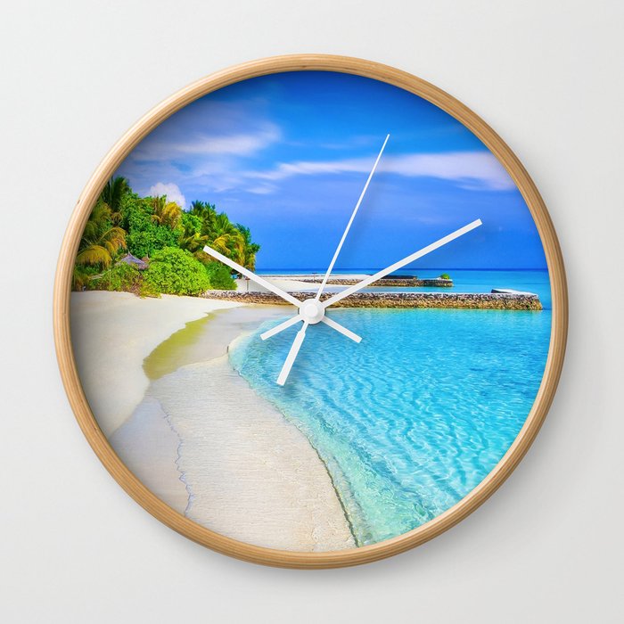 Tropical Beach Wall Clock