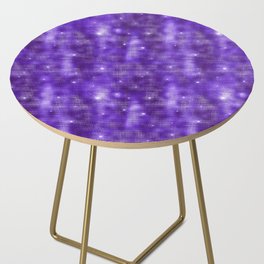 Glam Purple Diamond Shimmer Glitter Side Table