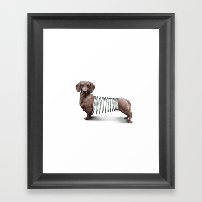 Slinky Dog Framed Art Print