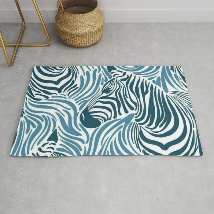 zebra pattern / love animal Rug