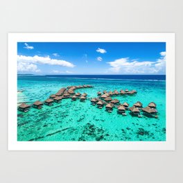 Tahiti paradise honeymoon vacation destination Art Print