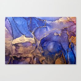 Luxury Gold Abstract Flui Liquid Painting Canvas Print