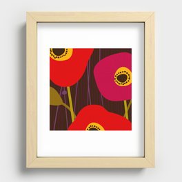 Red Poppy Flowers by Friztin Recessed Framed Print