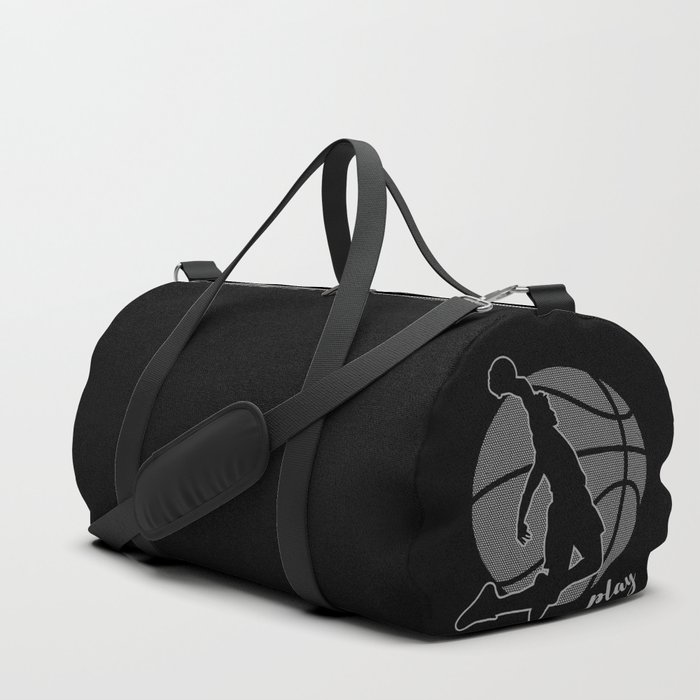 Basketball Player (monochrome) Duffle Bag by Elena Lents