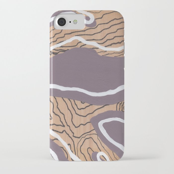 Violet Wood Grain iPhone Case