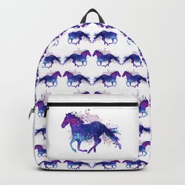 Running Horse Watercolor Silhouette Backpack