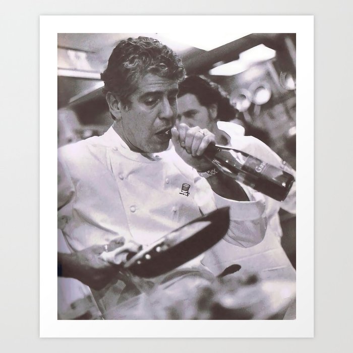 Cook And open Beer anthony bourdain  Art Print