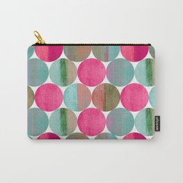 Geometric circles (Pink and Green) Carry-All Pouch