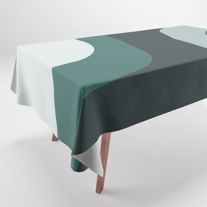 Scandinavian Minimalist Art Emerald Tablecloth