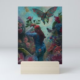 Flower Picking in a Fantasy realm Mini Art Print
