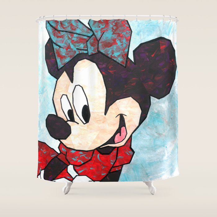 Minnie Mouse Fan Art Shower Curtain By Danielleartdesign Society6