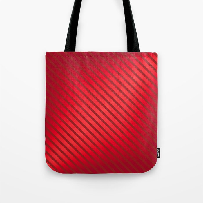 ABSTRACT CANDY STRIPE RED DIAGONAL LINE BACKGROUND. Tote Bag