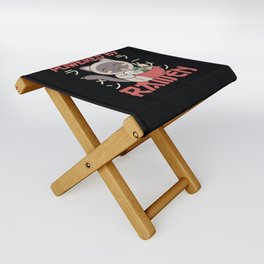 Powered By Ramen Cute Cat Eats Ramen Siamese Cat Folding Stool