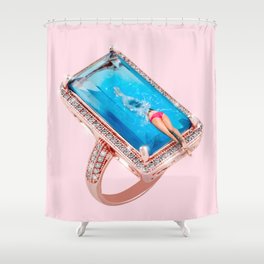 Diamond Pool Shower Curtain