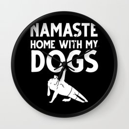 Yoga Dog Beginner Workout Poses Quotes Meditation Wall Clock