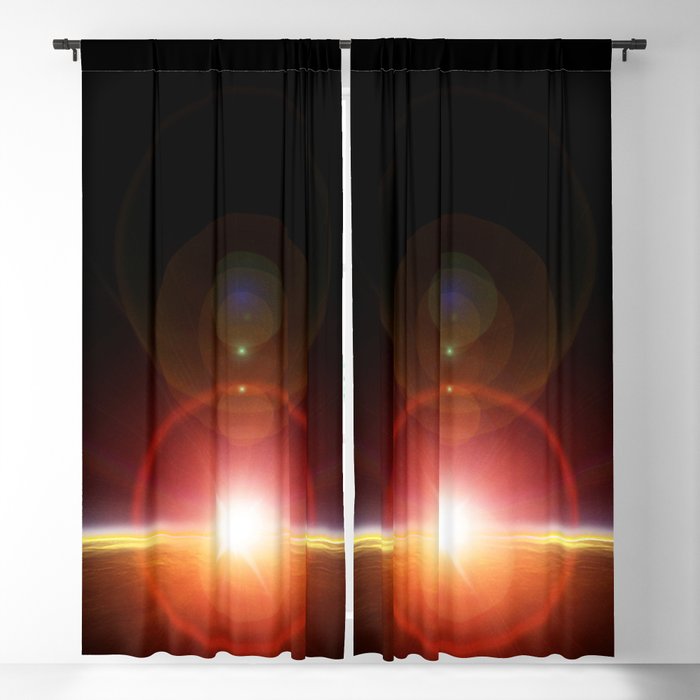 Solar Flare Imagined Sunrise On Planet Mars Blackout Curtain By