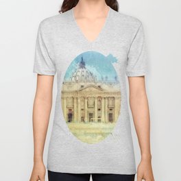 ROME st peter V Neck T Shirt