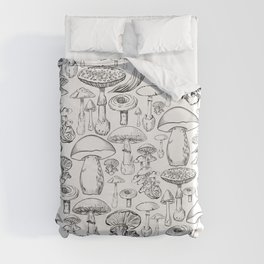 Mushroom Print Duvet Cover