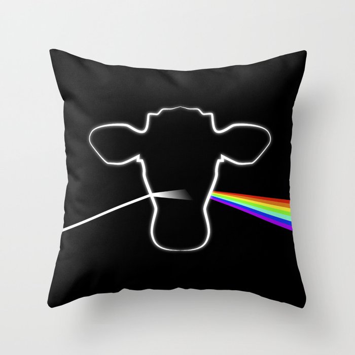 Dark Side of the Moo Throw Pillow