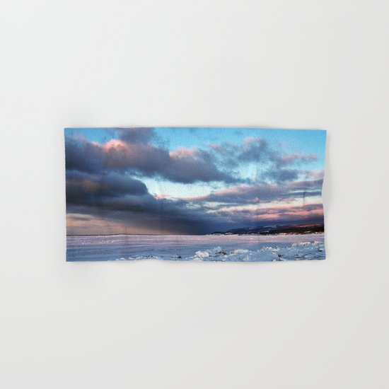 Storm Cloud Across Frozen Bay Hand & Bath Towel