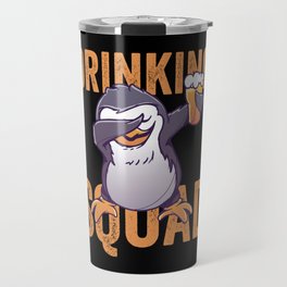 Dabbing Penguin Drinking Squad Travel Mug