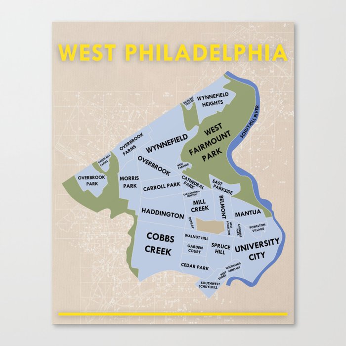 West Philadelphia Version 3 Canvas Print