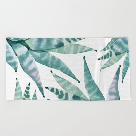 Desert Succulents Beach Towel
