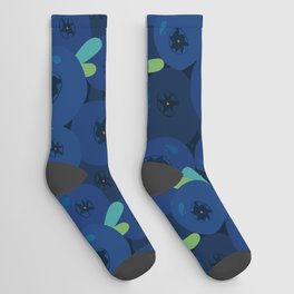 Blueberries with leaves Socks