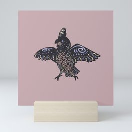 Happy Floral Cockatoo Mini Art Print