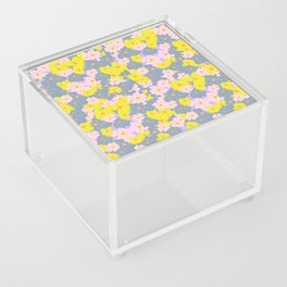 Pastel Spring Flowers on Lilac Purple Acrylic Box