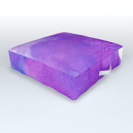 Purple-Pink Exotic Clouds Watercolor Abstract Art Outdoor Floor Cushion